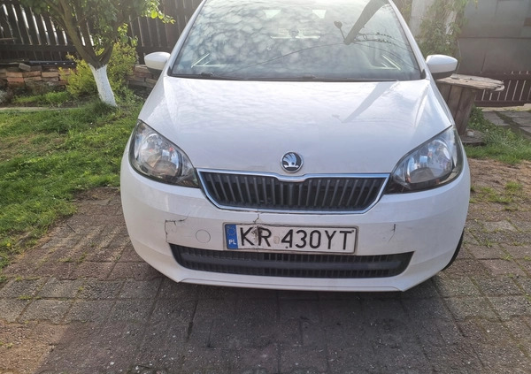 Skoda Citigo cena 18999 przebieg: 131110, rok produkcji 2014 z Katowice małe 301